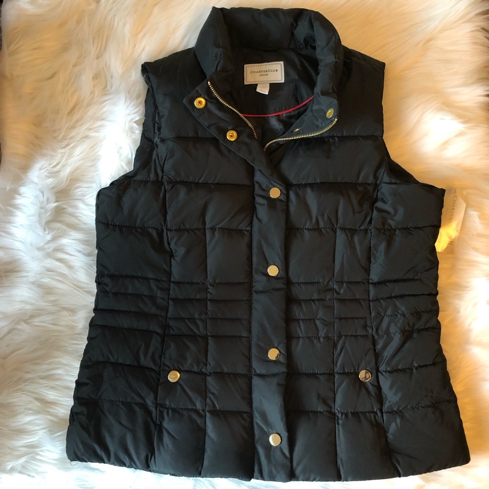 NWT Charter Club Puffer Vest Size Med Pet